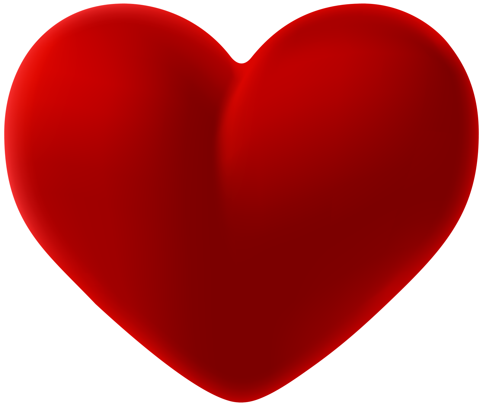 a red heart on white background