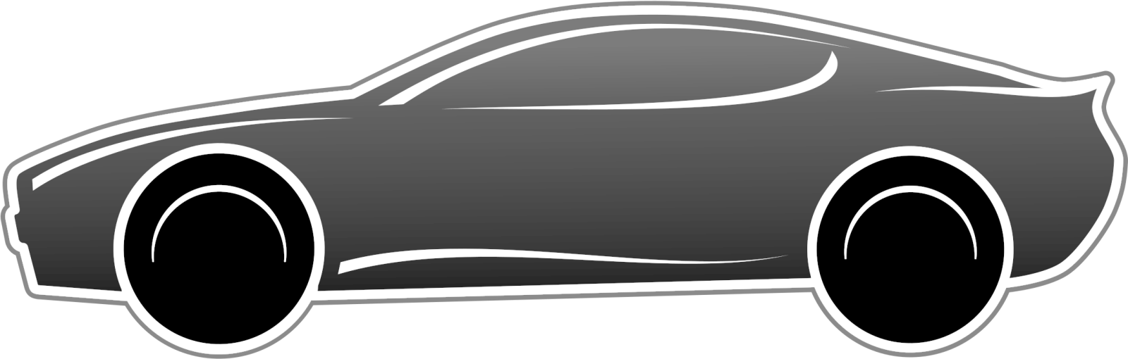 a black and white drawing of a car