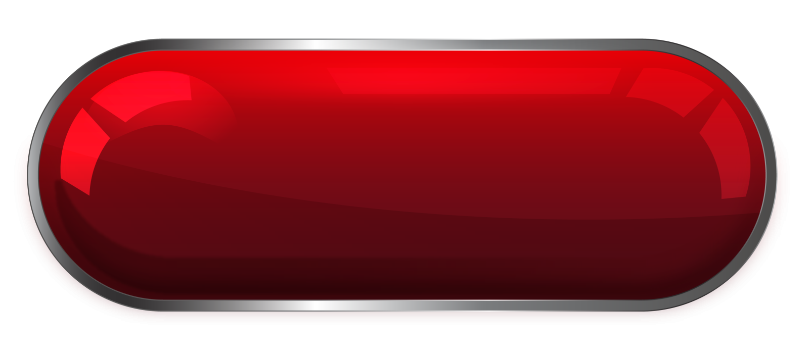 a red glass button on a white background