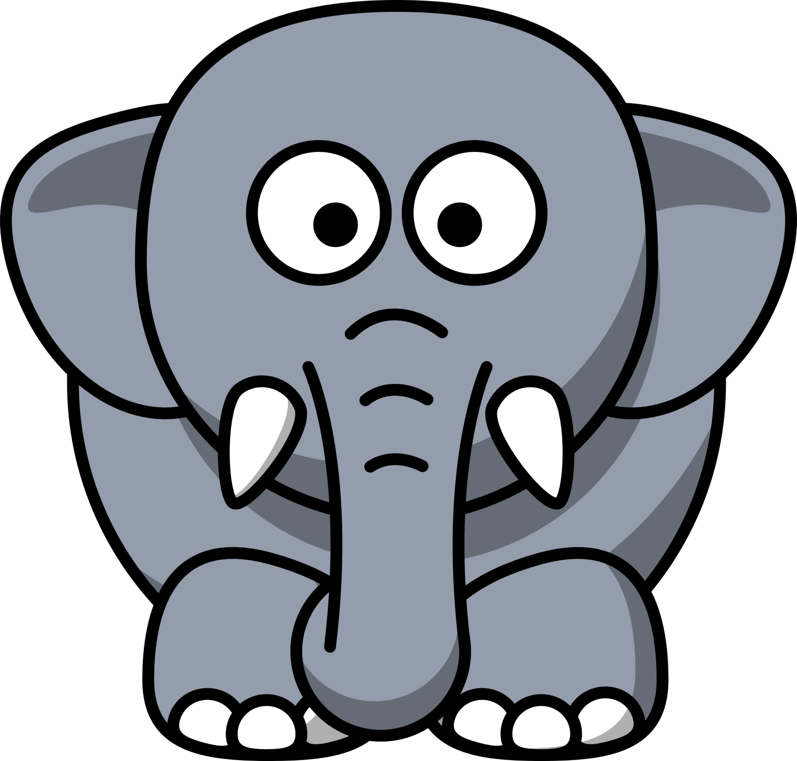 an elephant with a sad look on its face