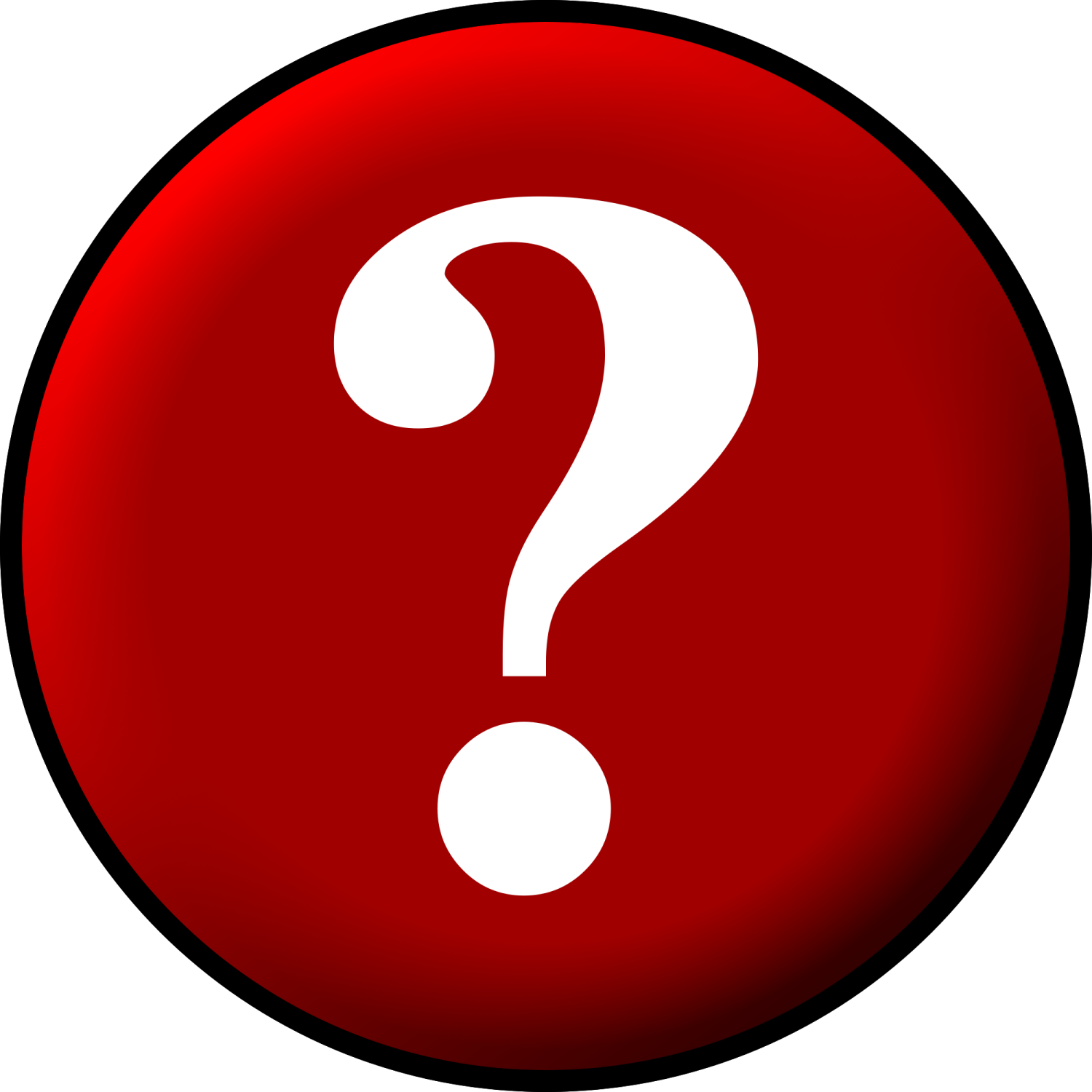 a red button with a question mark on it