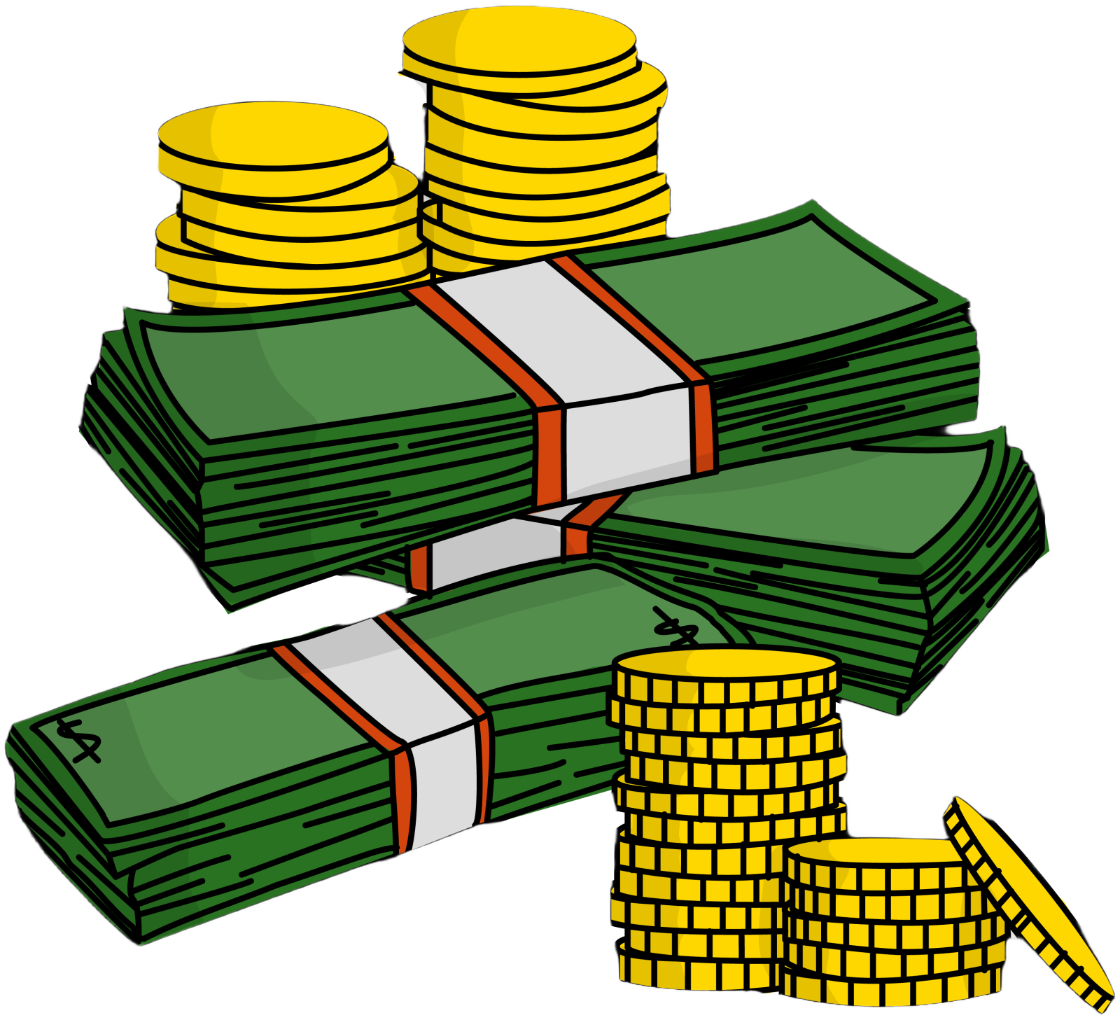 stacks of money clipart
