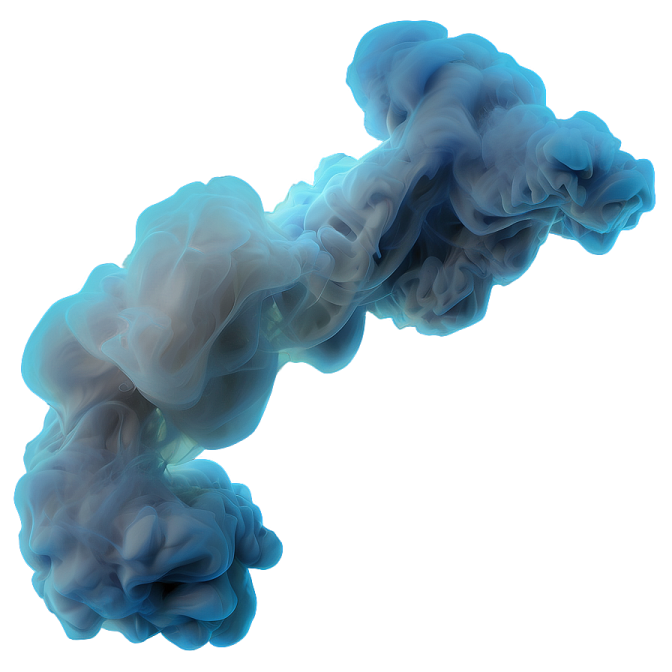 a close up of blue smoke on a white background