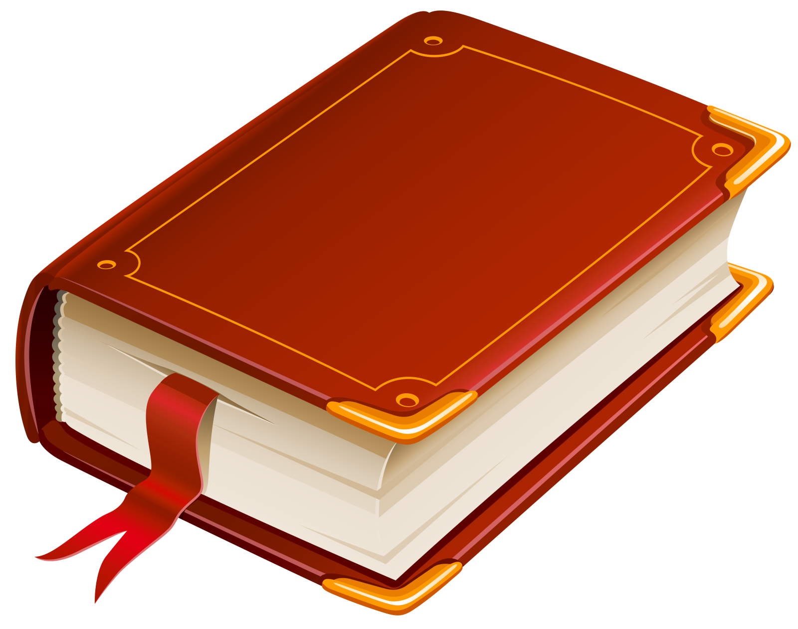 an open book with a red ribbon around it