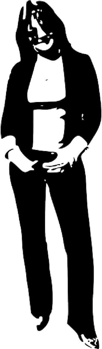 a black and white image of a man with his arms crossed