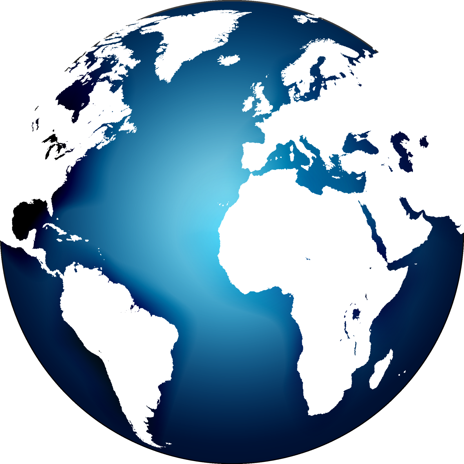 a blue and white globe with the continents