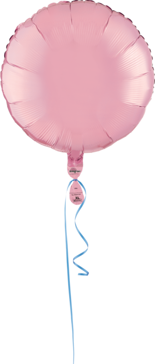a pink balloon on a white background