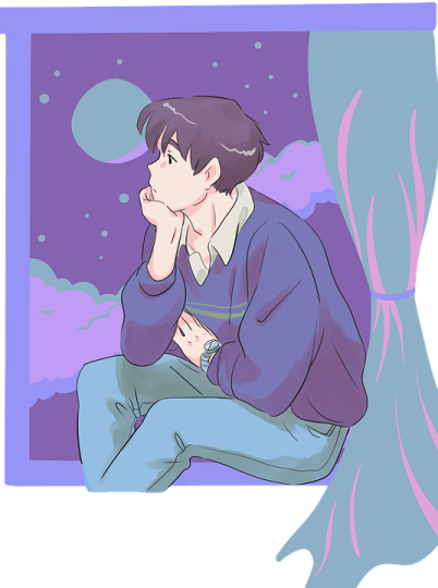 a man sitting on the ground in front of a tree