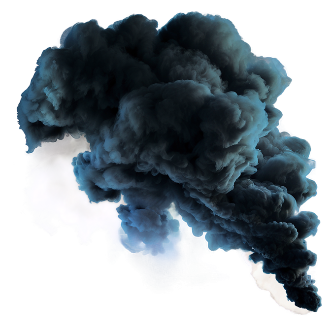 a black cloud of smoke on a white background