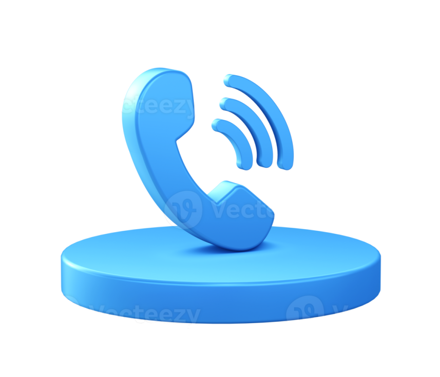a blue phone on top of a white background