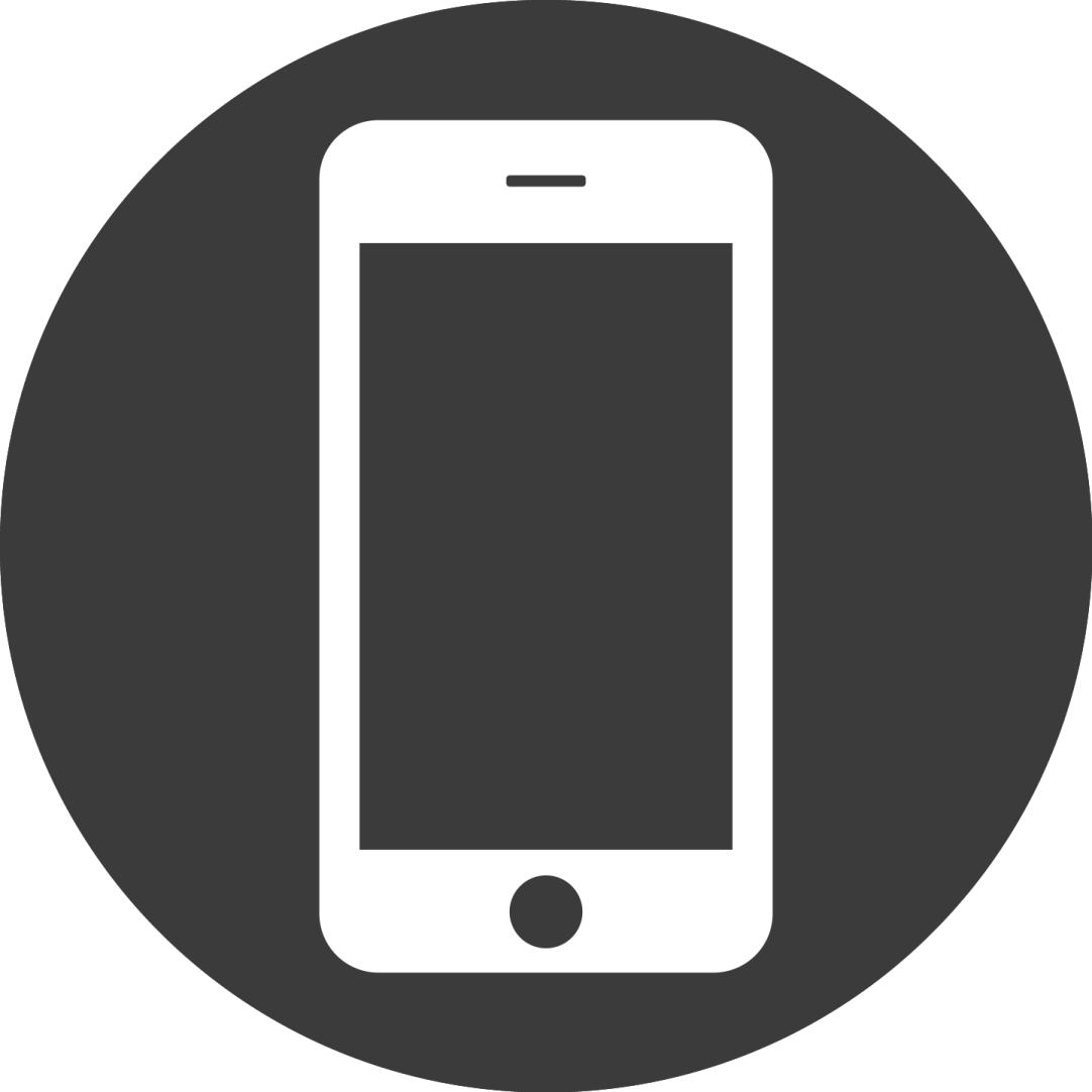 a black and white icon of a phone