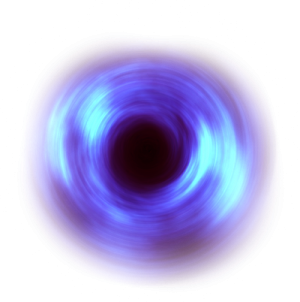 a black hole in the center of a white background