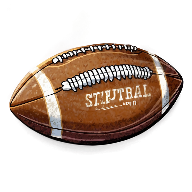 a drawing of a football on a white background