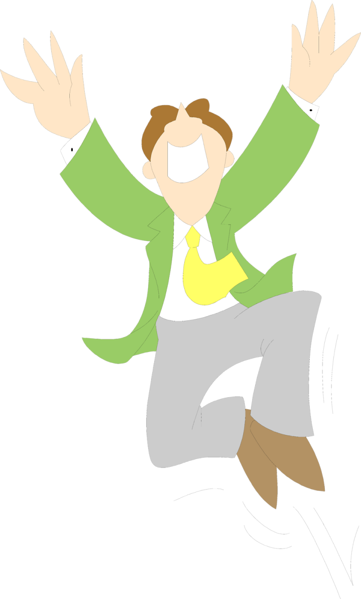 a man in a green suit is jumping