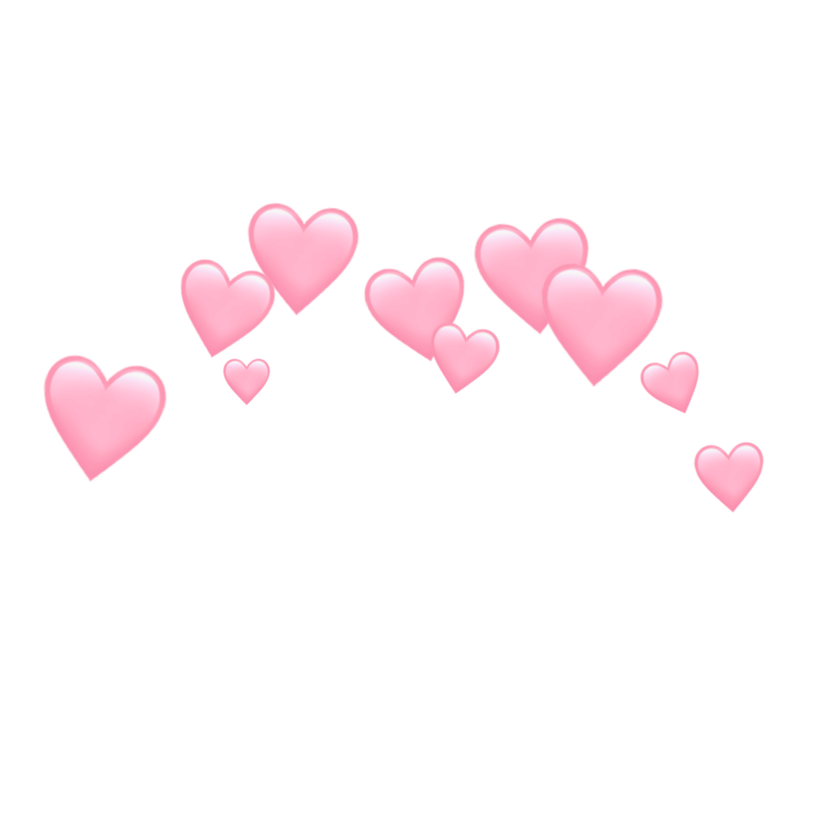 a bunch of pink hearts on a white background