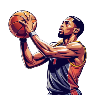 a man holding a basketball ball in his hand