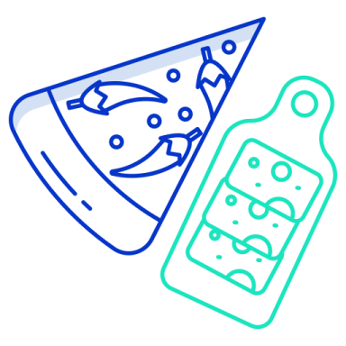 a bottle and a piece of cheese on a plate