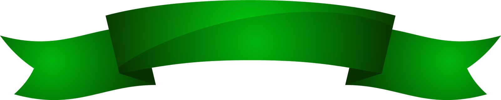 a green ribbon on a white background