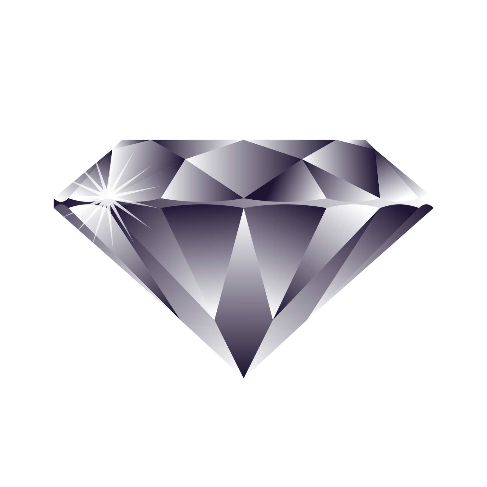 a diamond on a white background