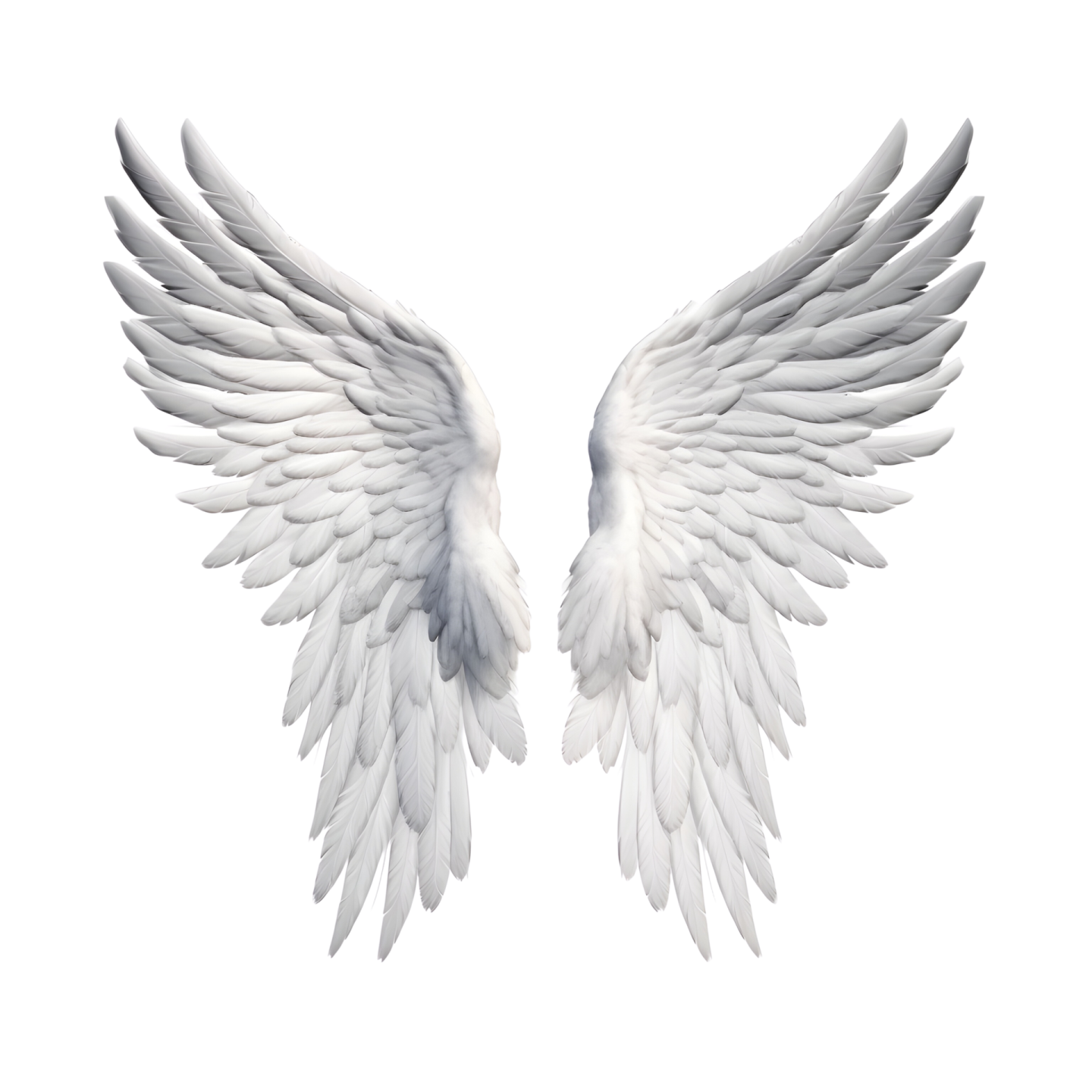two white wings on a white background