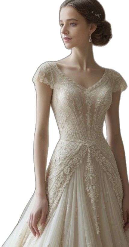 a woman in a wedding dress