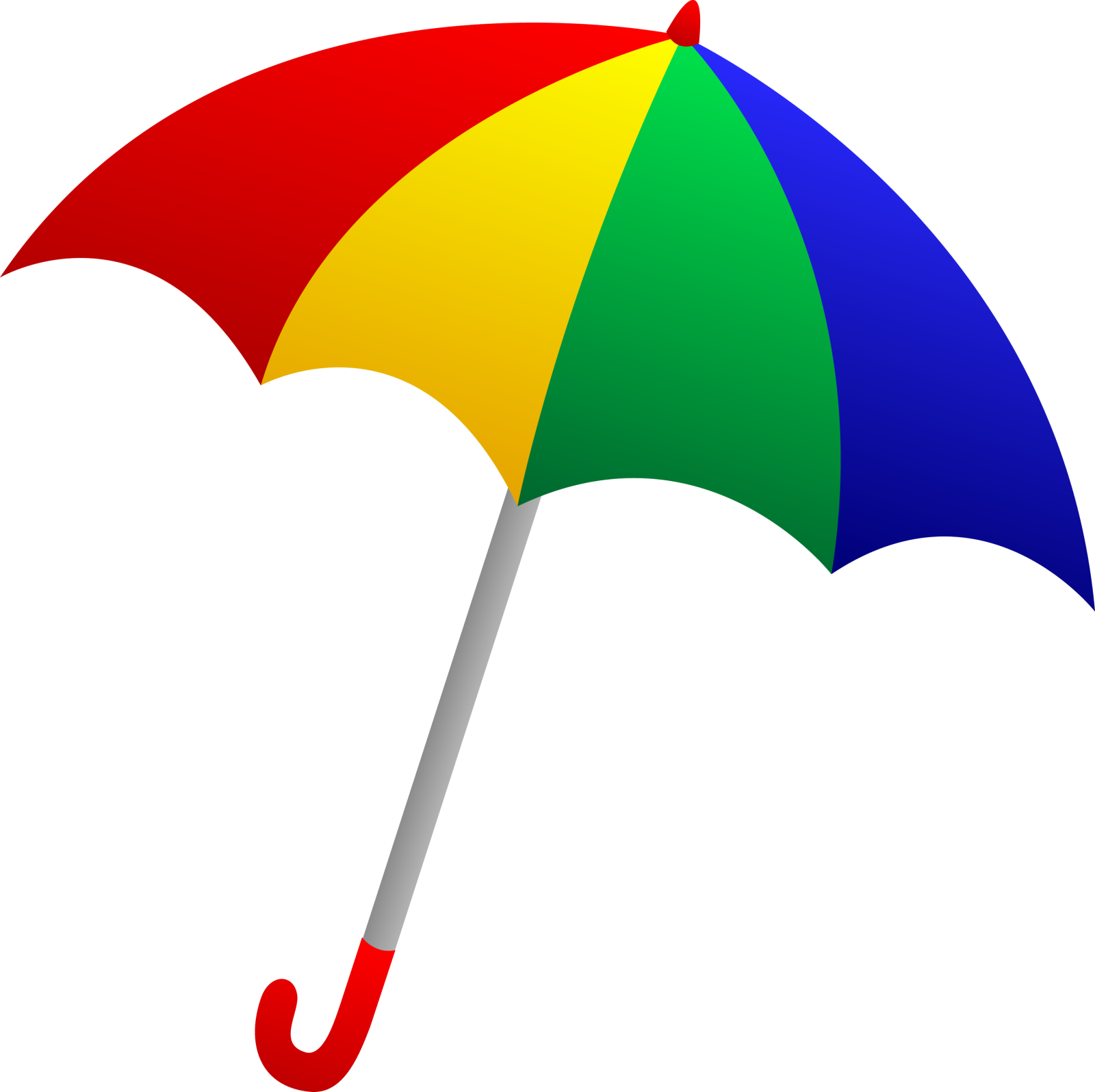 a rainbow colored umbrella on a white background