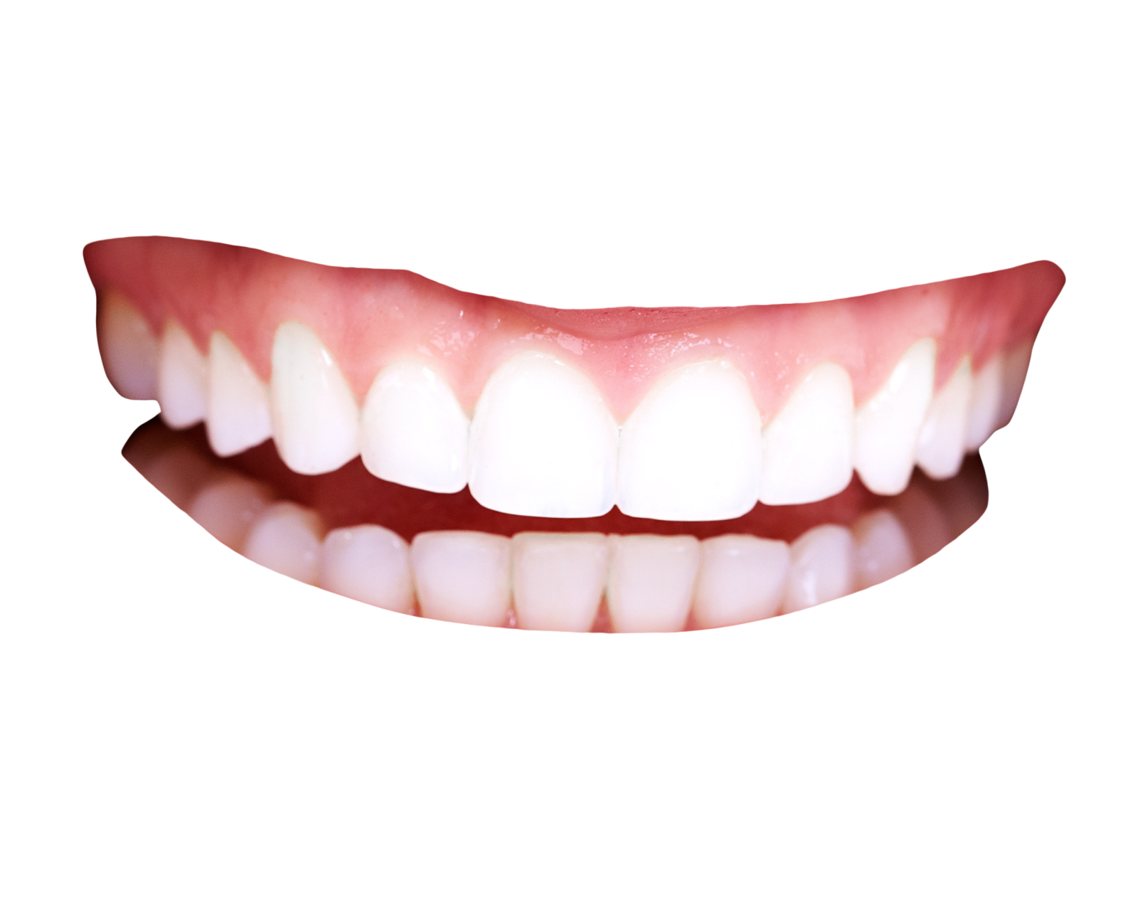 a close up of a smile with white teeth