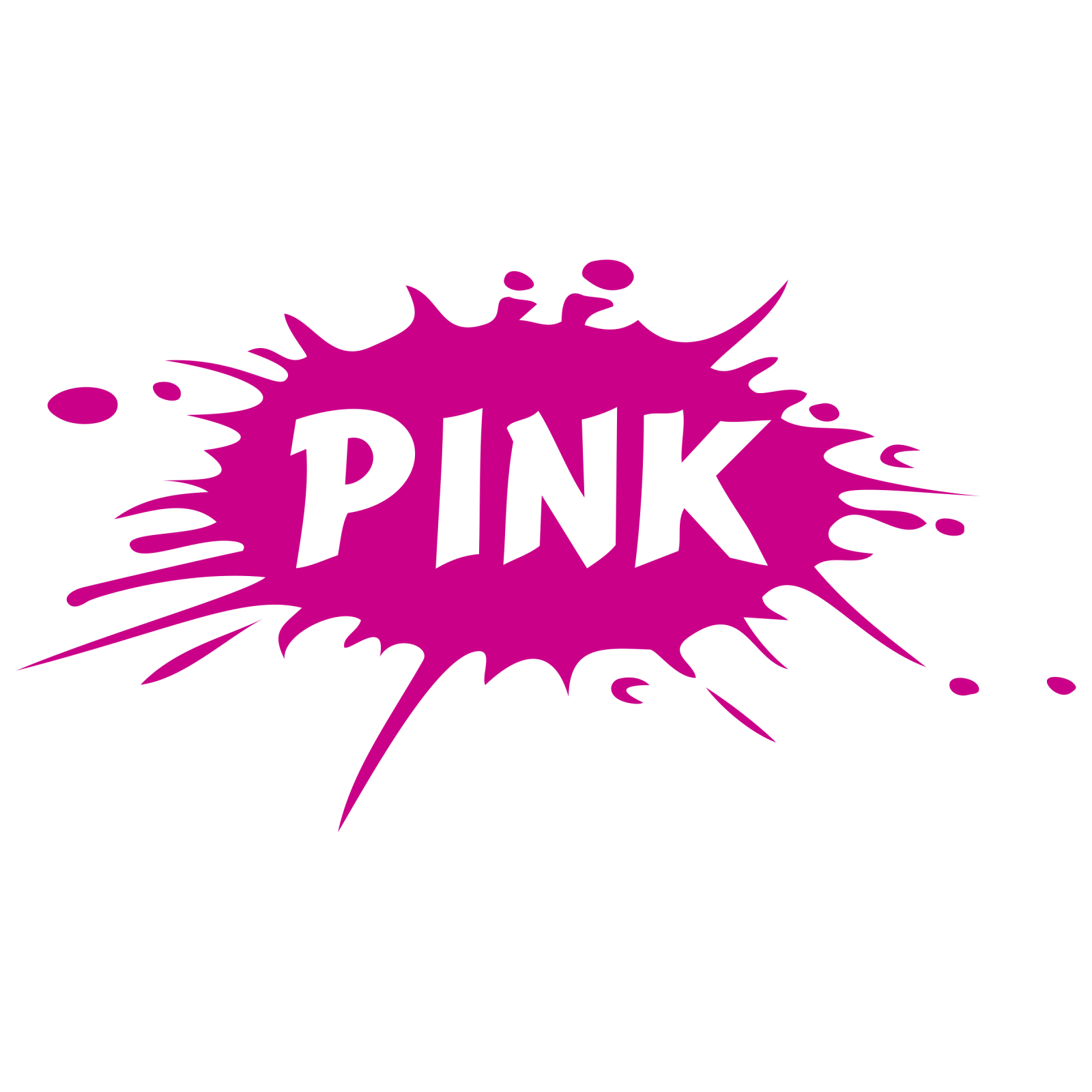 the pink logo on a white background