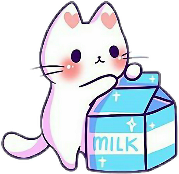 a white cat sitting next to a blue box