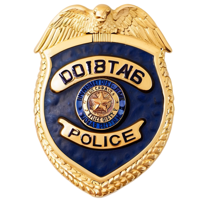 a police badge on a white background