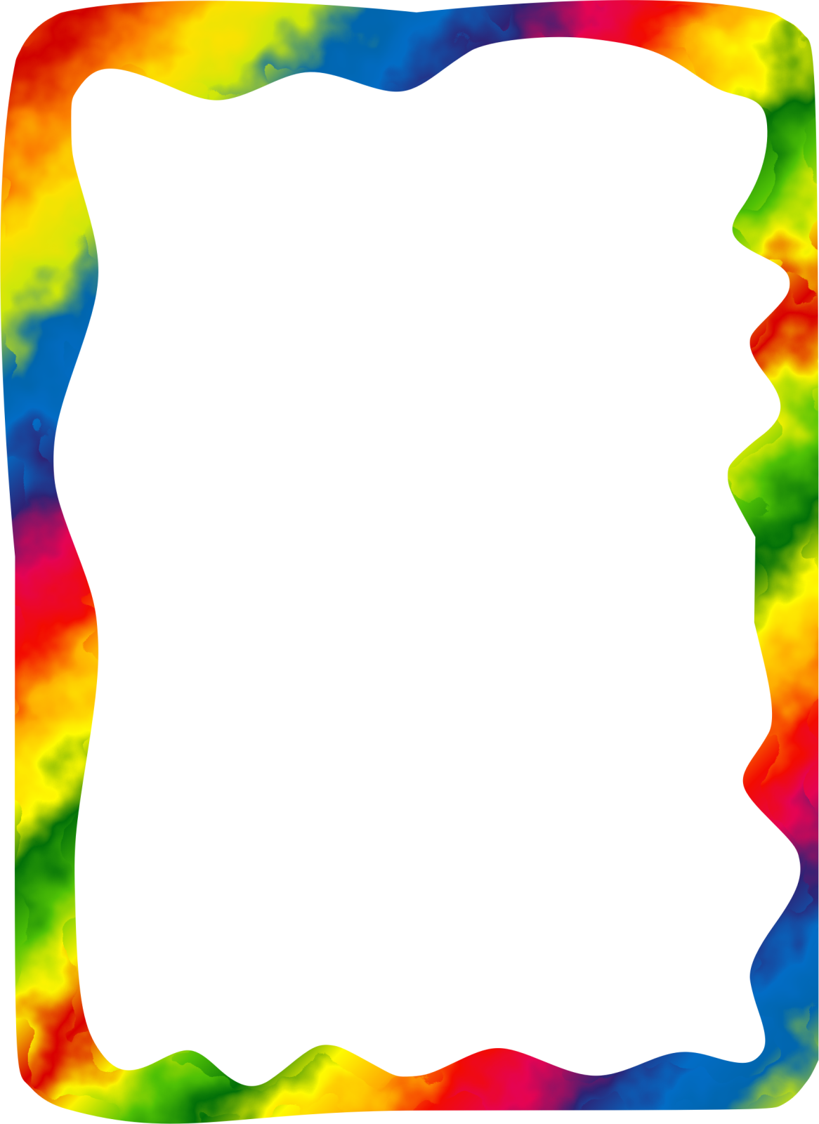 a rainbow colored frame with a white background