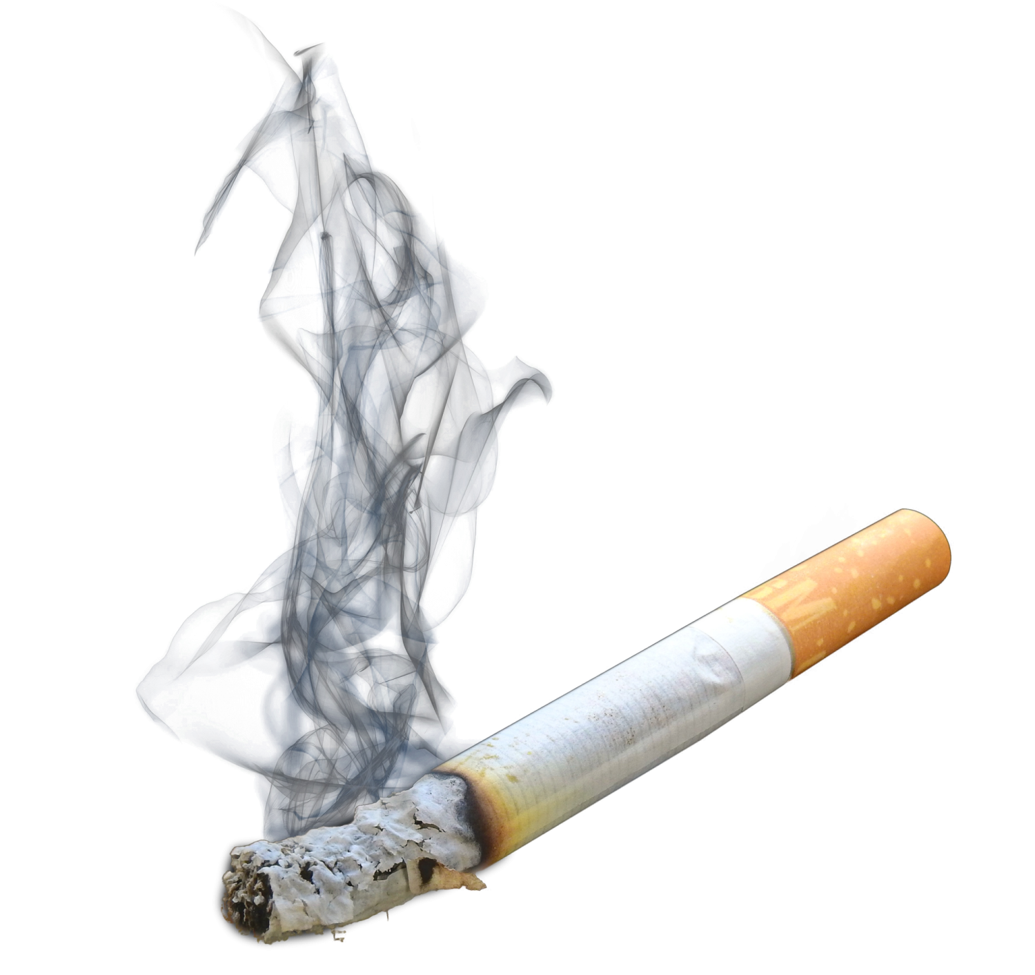 a cigarette with smoke coming out of it