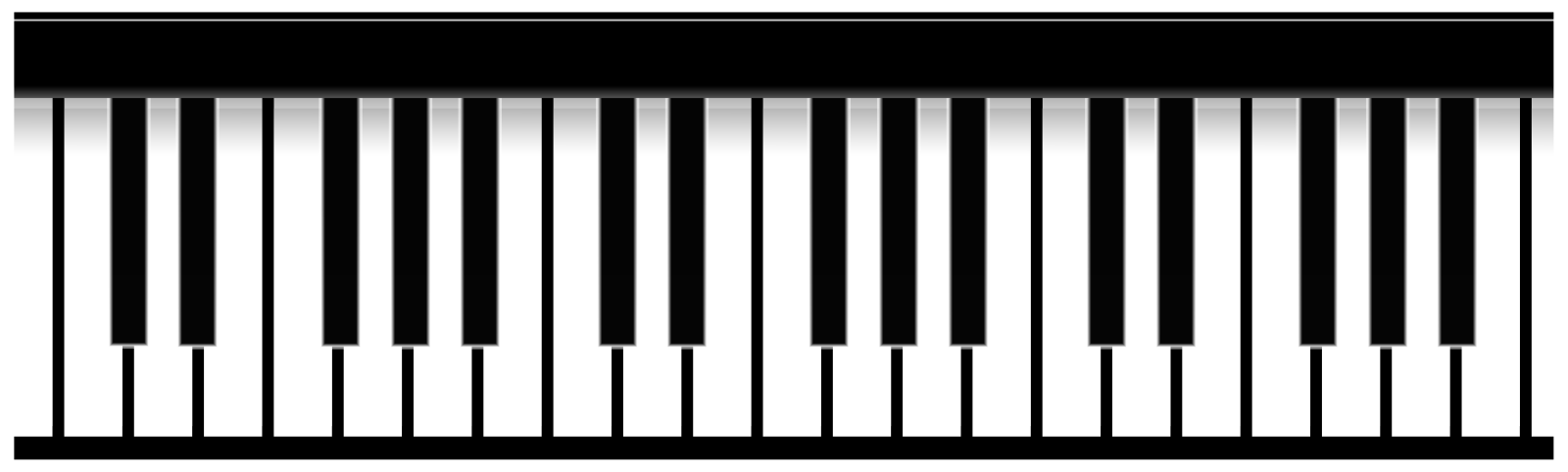a black and white piano keyboard