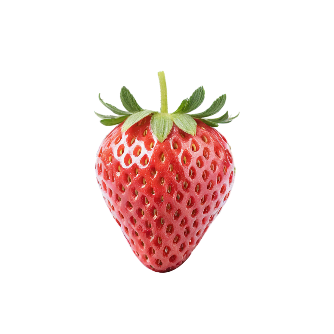 a strawberry on a white background