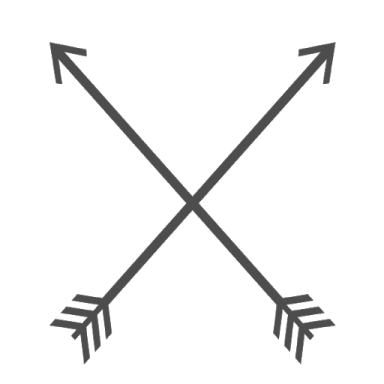 a black and white arrow icon