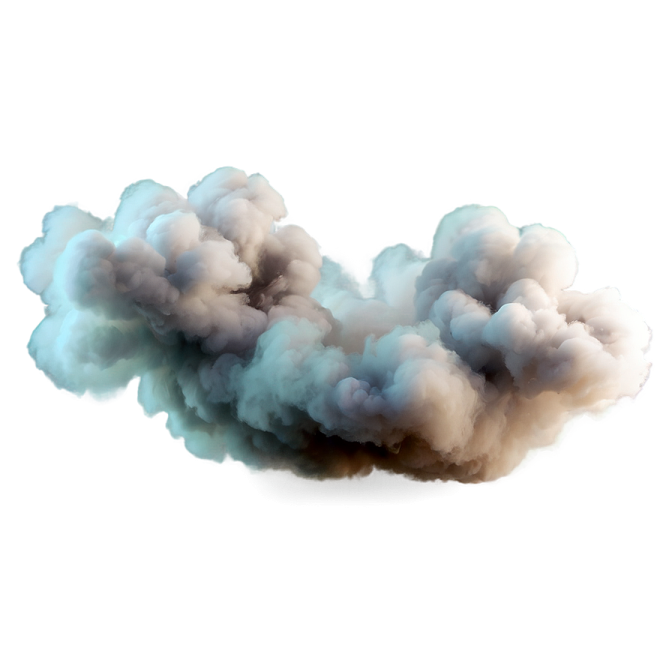 a smoke cloud on a white background