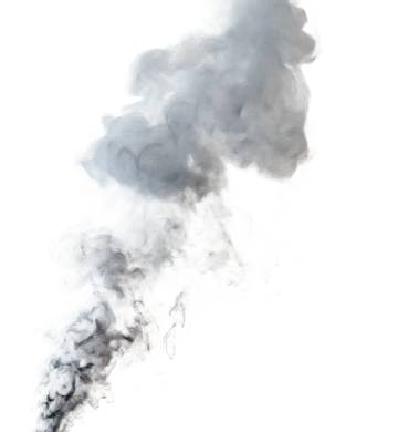 a smoke cloud on a white background