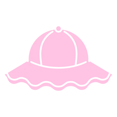 a pink hat on a white background