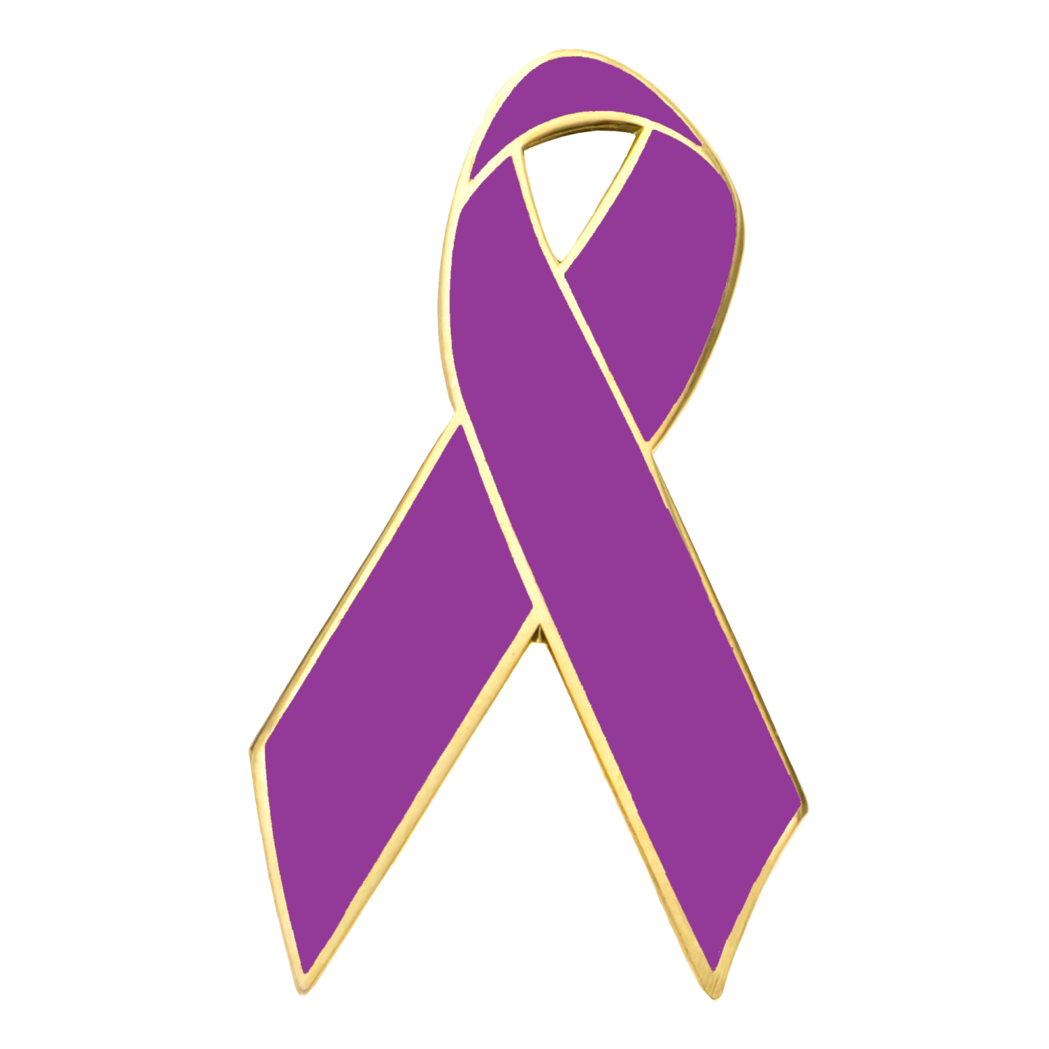 a purple ribbon on a white background
