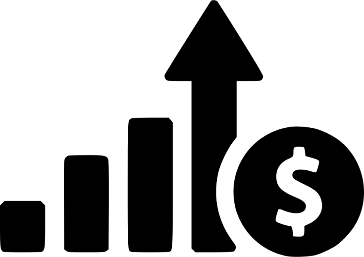 a black and white image of a dollar sign