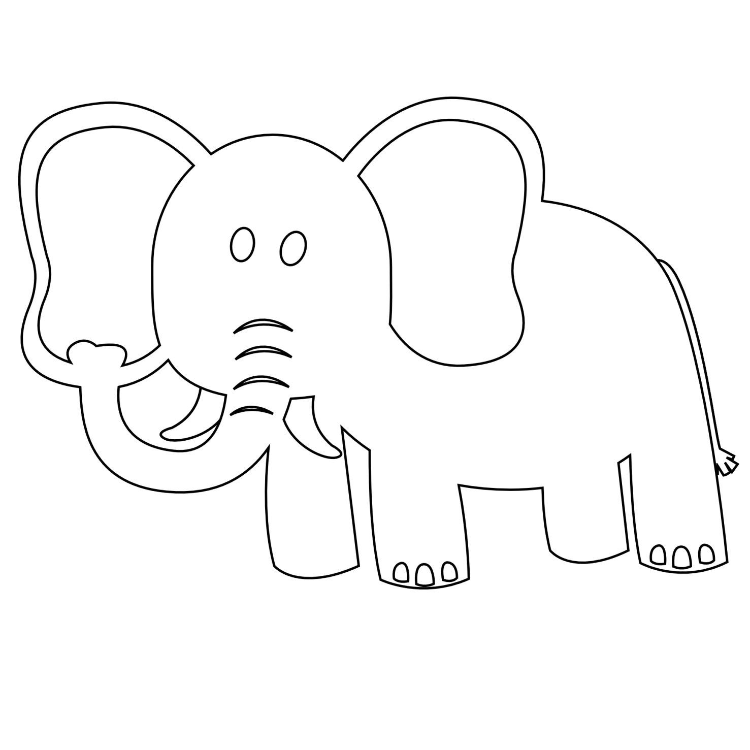 how to draw an elephant step by step