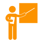 a man is pointing at the wall with his hand