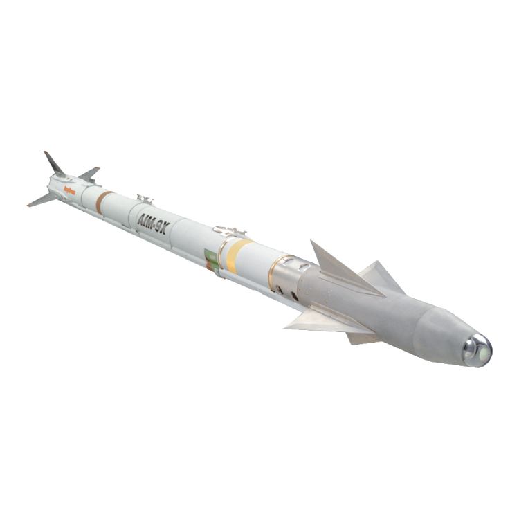 a model of a missile on a white background
