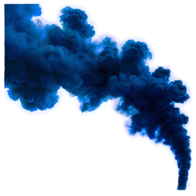 blue smoke on a white background