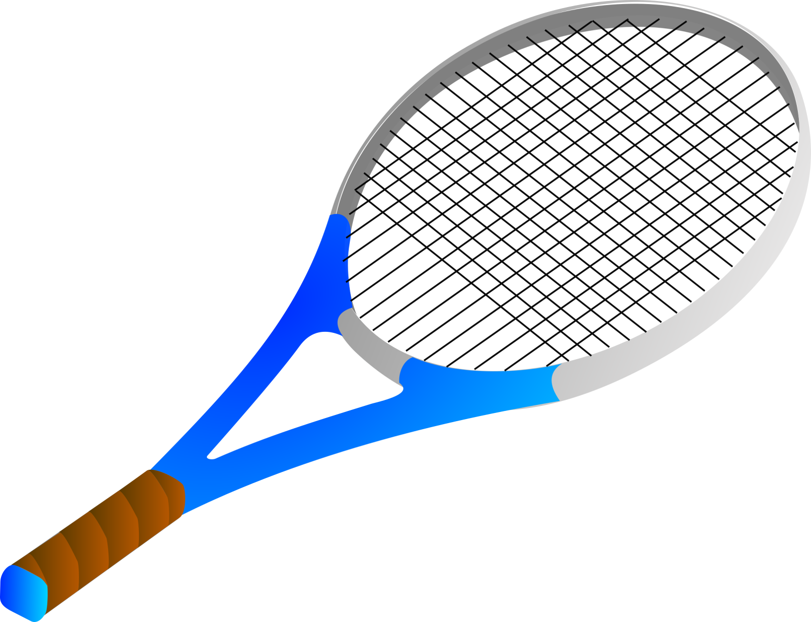 a tennis racket on a white background