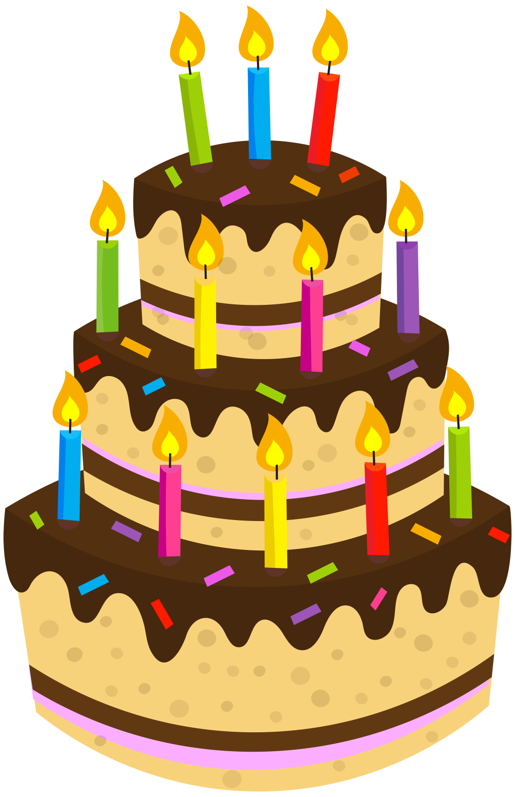 a birthday cake with candles on top