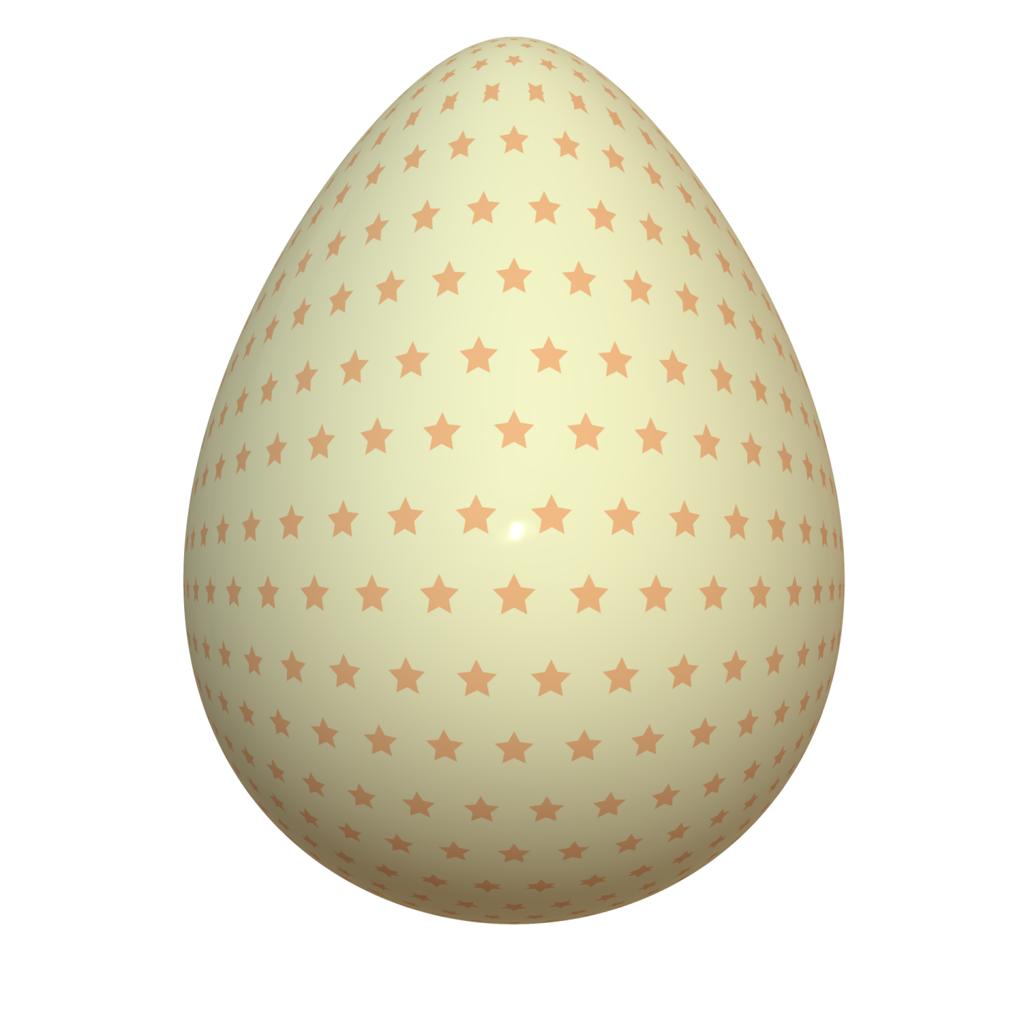 an egg with a star pattern on it