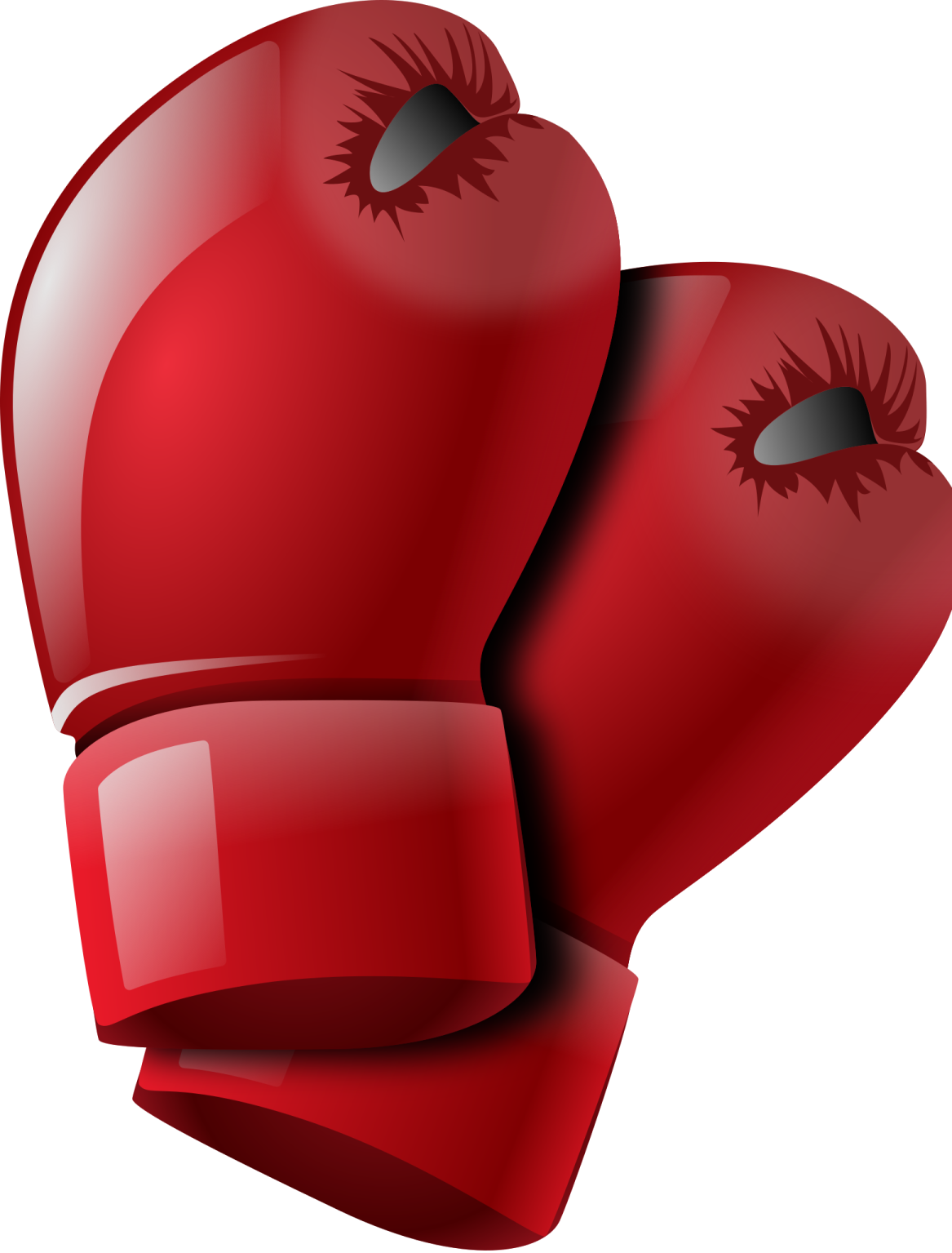 a pair of red boxing gloves