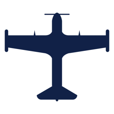 an airplane icon on a white background