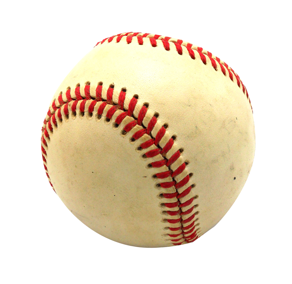 a baseball ball on a white background